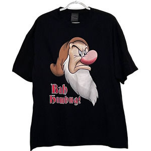 Gildan Heavy‎ Cotton Disney Christmas Grumpy Bah Humbug T-Shirt Adult Size XL